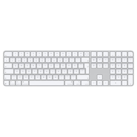 Magic Keyboard med Touch ID och numerisk del för Mac-modeller med Apple Silicon – svenskt (vit) Tangentbord Köp Magic Keyboard | Magic Keyboard med Touch ID och numerisk del