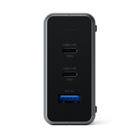 Satechi 100W GaN PD-reseladdare. Med 2 Usb-c och Usb-a