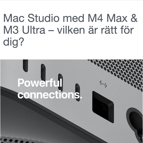 Nya Mac Studio med M4 Max och M3 Ultra – kraftfullare än någonsin