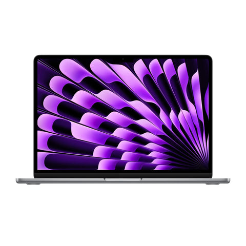 MacBook Air M3's Retina-skärm visar en färgstark bild, demonstrerar skärmkvalitet.